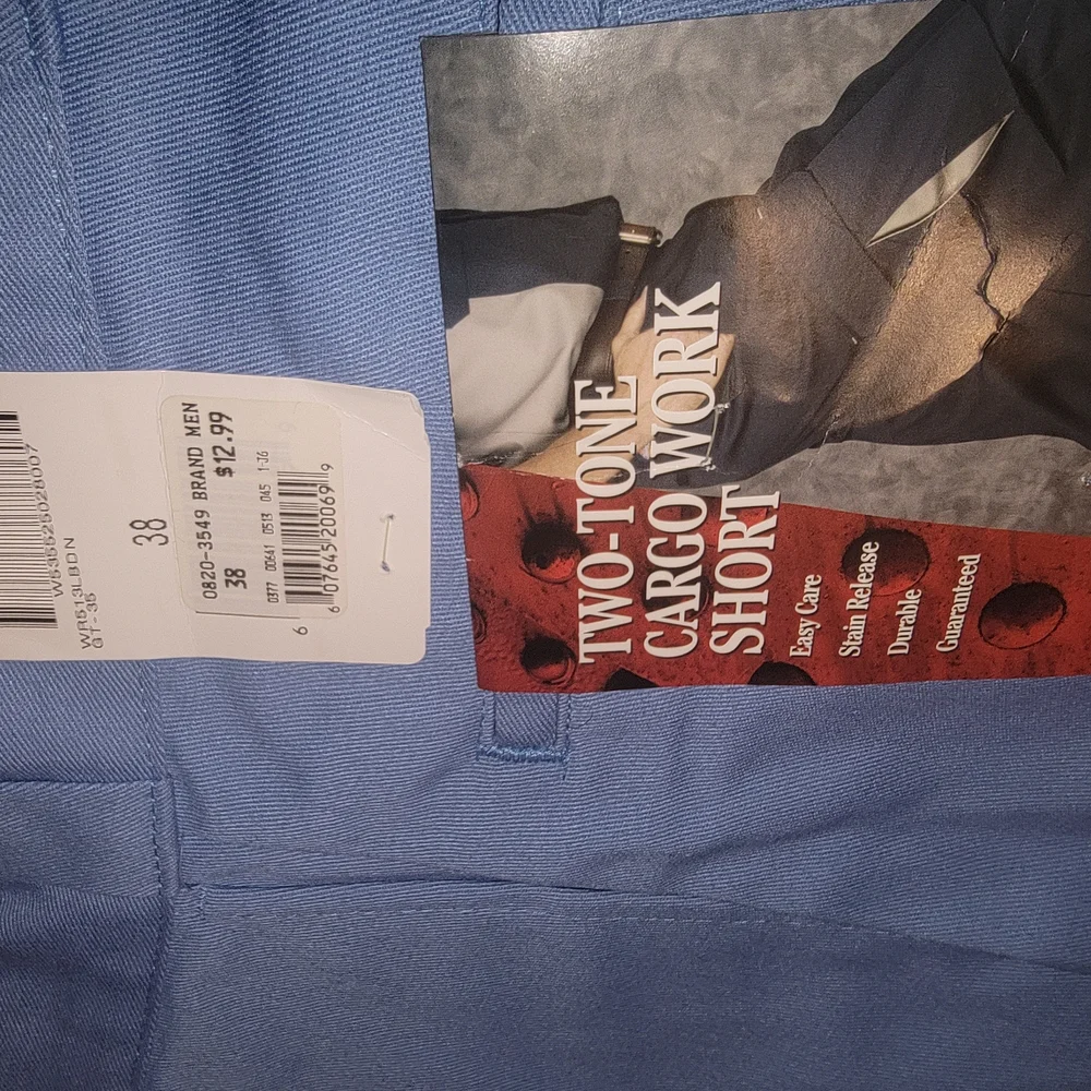 Dickies Men's Light Blue Casual Button Down Shirt & Shorts - Picture 2 of 3